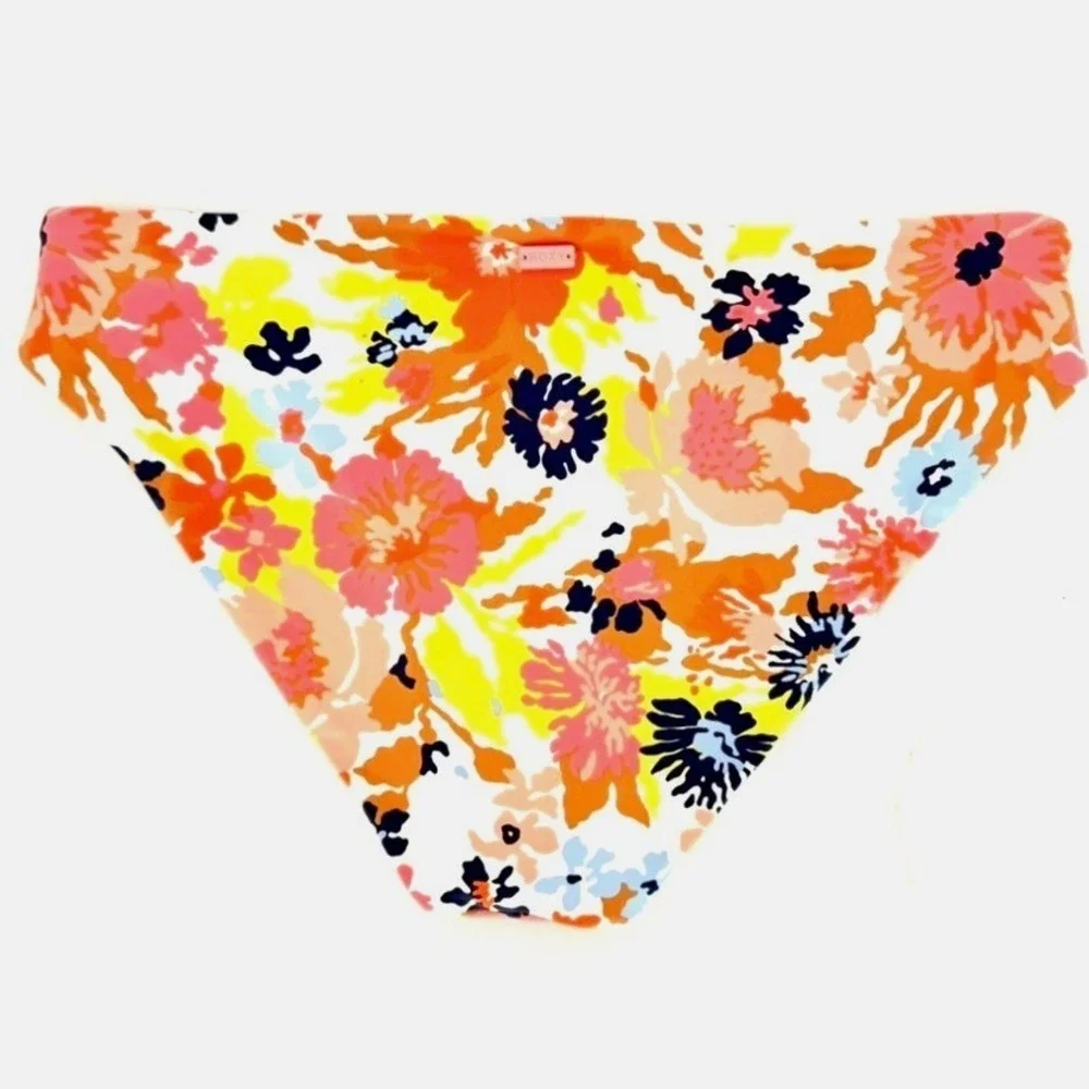Roxy Womens Floral Beach Classic Hipster‎ Bikini Bottoms Multicolor Medium NEW